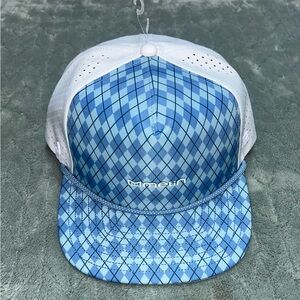 Melin Hydro Coronado Links Snapback Hat Classic Blue Argyle Print